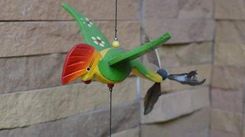Hanging mobile bird Stock Footage 65136082