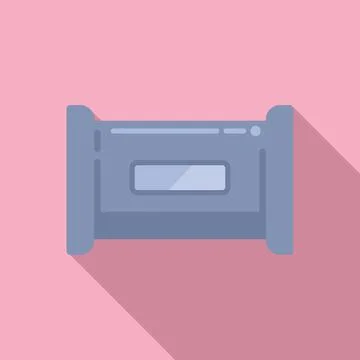 Hanging napkin icon flat vector. Fabric towel Stock Illustration