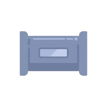 Hanging napkin icon flat vector. Fabric towel Stock Illustration