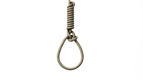 Hanging noose rope 库存插图