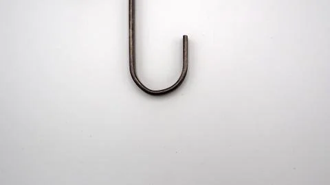Hanging or hook in s shape design household tool on white background. Foto stock