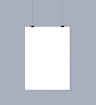 Hanging paper sheet Stock Illustration