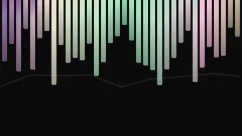 Hanging Pastel Gradient Audio Spectrum Visualizer 動画素材 333695738
