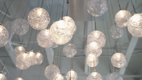Hanging Pendant Lights Closeup Stock Footage 151808111