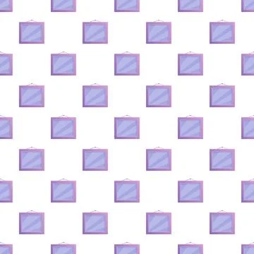 Hanging picture frames seamless pattern on white background イラスト素材