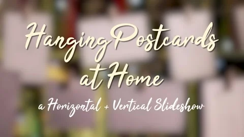 Hanging Postcards At Home Slideshow Stock After Effects