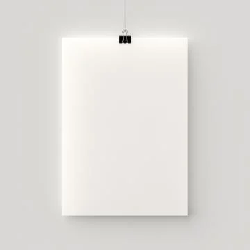 Hanging poster Stock Illustration