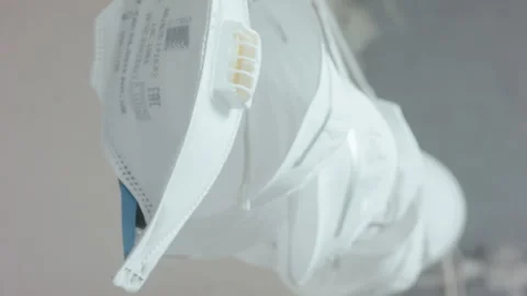 Hanging Protective Masks (COVID-19 Respirators) Video Stock Footage 133420157