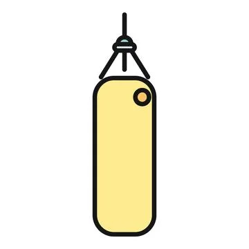 Hanging punching bag for training and boxing workout 库存插图
