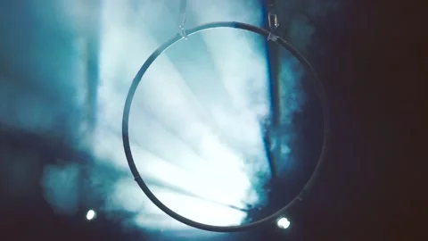 Hanging ring in rays of light Video stock 136853859