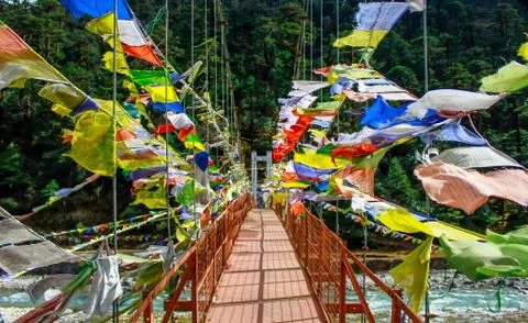 Hanging River Bridge Stock Photos