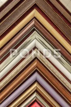 Hanging sample wooden frame corner Stock Photos