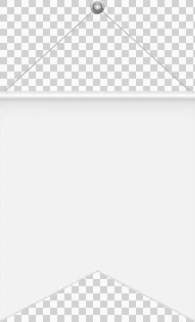 Hanging scroll on a wall, perfect for presentations, announcements, or disp.. Stock Illustration