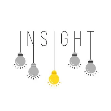 Hanging set of bulb like insight Stock Illustration