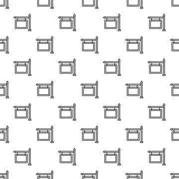 Hanging shop sign icon pattern on white background Stock Illustration