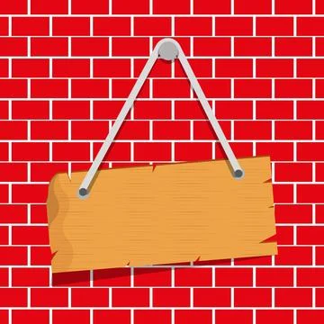 Hanging signboard Stock Illustration