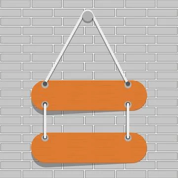 Hanging signboard vector illustration Stock Illustration