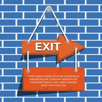 Hanging signboard vector illustration Stock Illustration