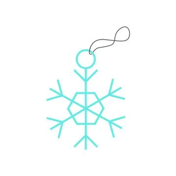 Hanging Snowflake Stock Illustration