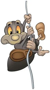 Hanging Spider Stock Illustration