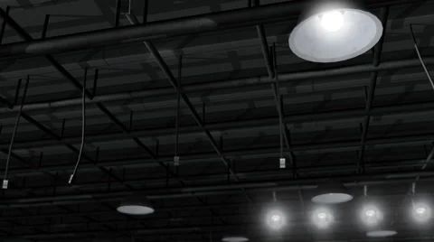 Hanging Stage Ceiling Lights Stock Footage 58951727