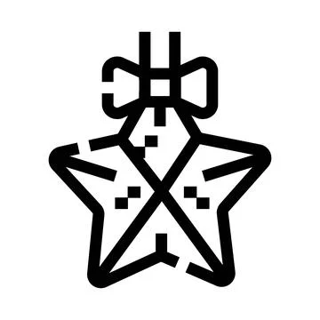 Hanging star ornament creating a festive holiday decoration Stock Illustration