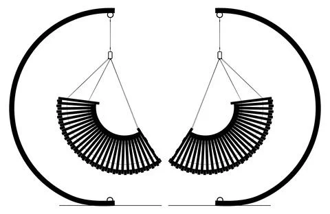 Hanging Swing Chair Vector. Stock Illustration