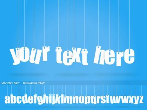Hanging Text Stock Illustration