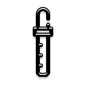Hanging thermometer icon indicating temperature measurement Stock Illustration