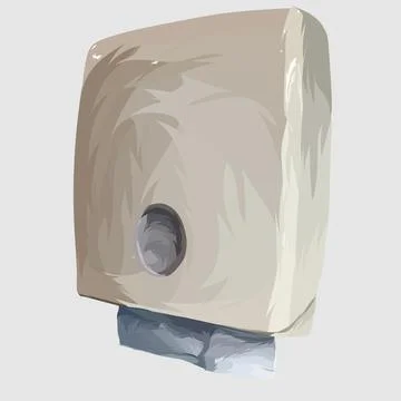 Hanging tissue box realistic hand drawn vector Stock Illustration