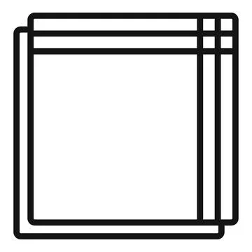 Hanging towel icon outline vector. Fabric napkin Stock Illustration