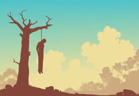 Hanging tree Stock Illustration