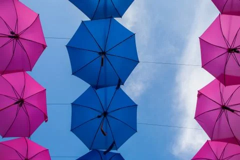 Hanging umbrellas Photos