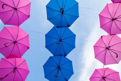 Hanging umbrellas Photos