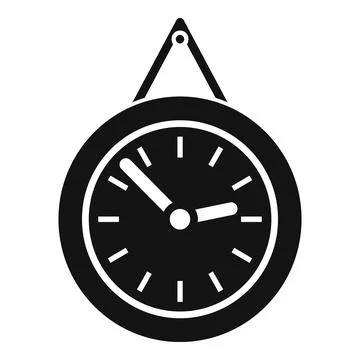 Hanging wall clock icon showing time concept Stock Illustration