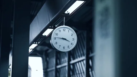 Hanging Wall Clock Time Deadline Wait Cinematic Footage 스톡 동영상 319479771
