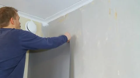 Hanging wallpaper Stock Footage