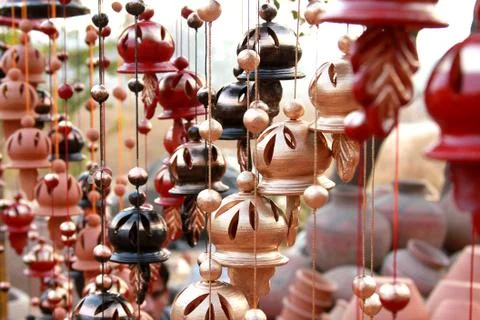 Hanging windchimes Stock Photos