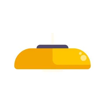 Hanging yellow ceiling lamp providing interior illumination Stock Illustration