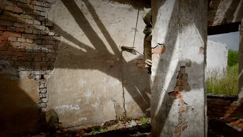 Hangman behind the column Stock-Footage 77968487