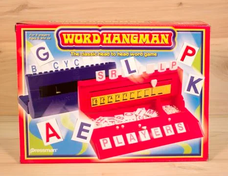 Hangman game box 库存照片