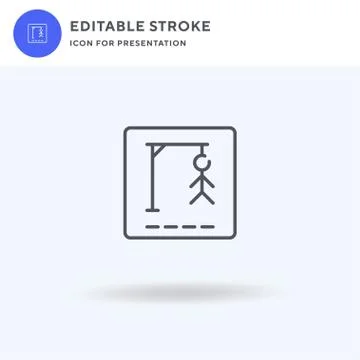 Hangman Game icon vector, filled flat sign, solid pictogram isolated on white 库存插图