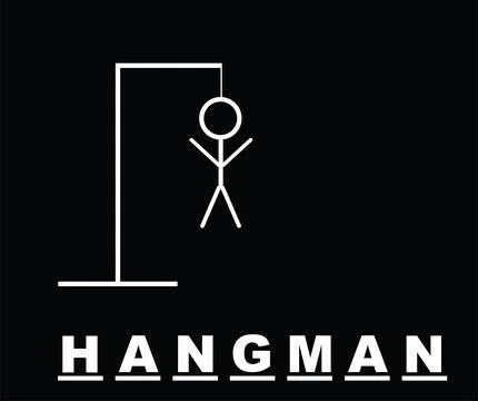 Hangman game vector illustration isolated on background Stock Illustration