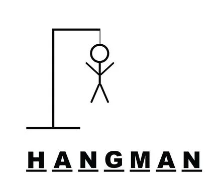 Hangman game vector illustration isolated on background Stock Illustration