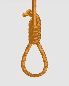 Hangman isolated. loop of rope for executioner. Death penalty by hanging. An  스톡 일러스트