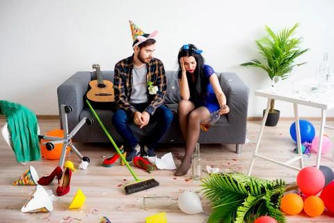 Hangover after a party Stock Photos
