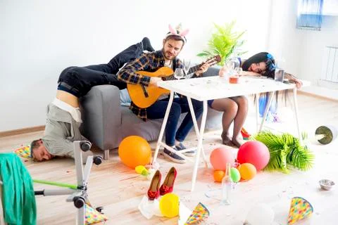 Hangover after a party Stock Photos