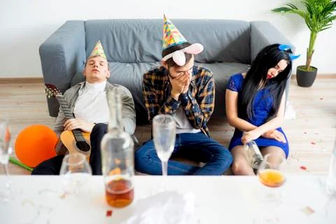 Hangover after a party Stock Photos