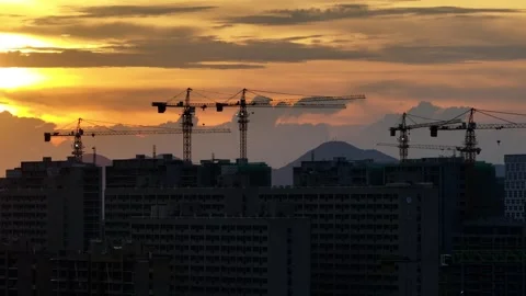 Hangzhou Urban Construction Video stock 246671185