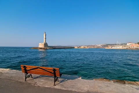 Hania lighthouse. Stock Photos